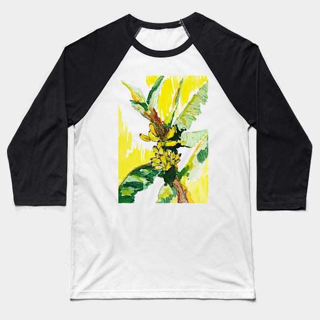 Banana palm Baseball T-Shirt by Kuhtina